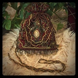 Beaded Drawstring Purse